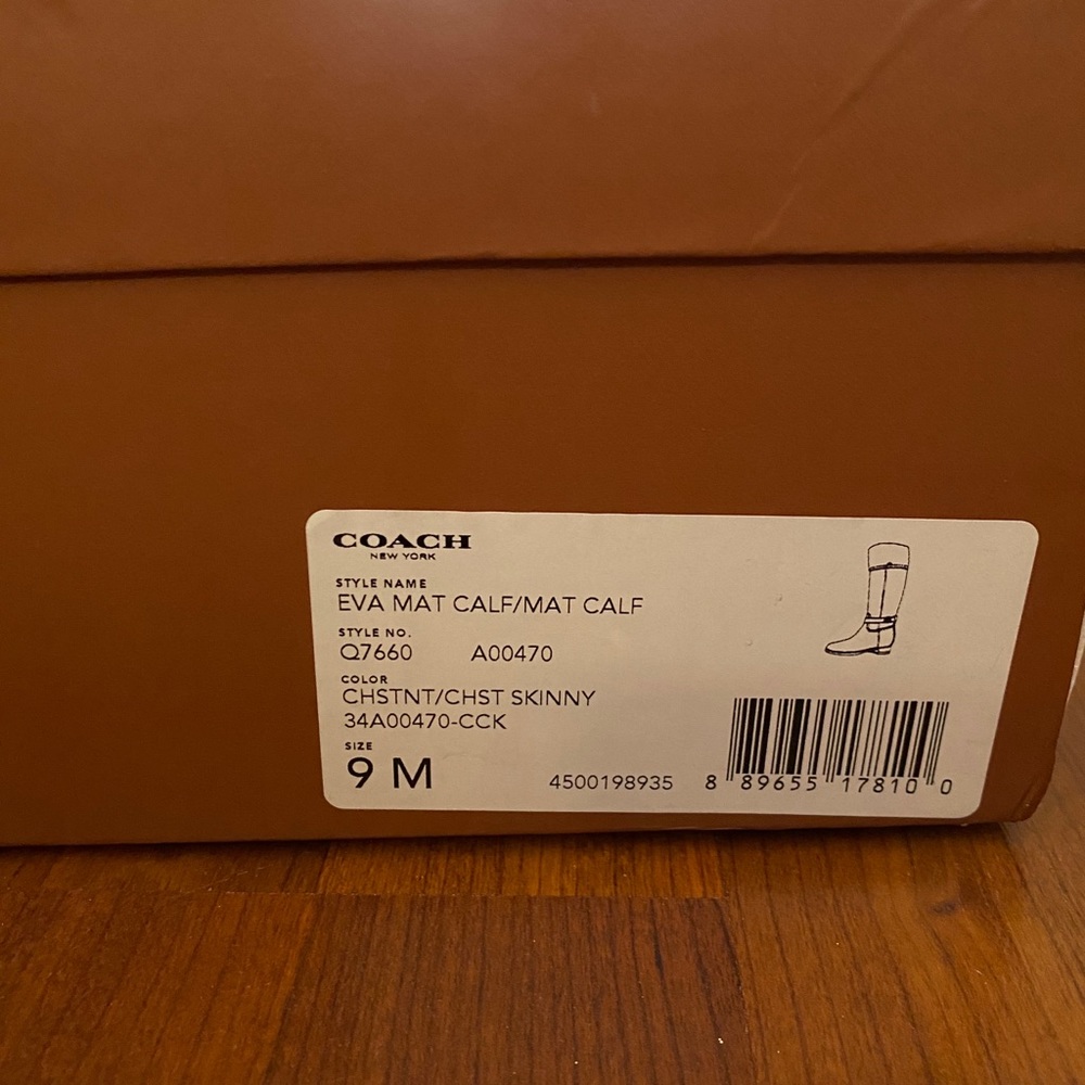 Coach dark brown leather riding boots - Picture 5 of 6
